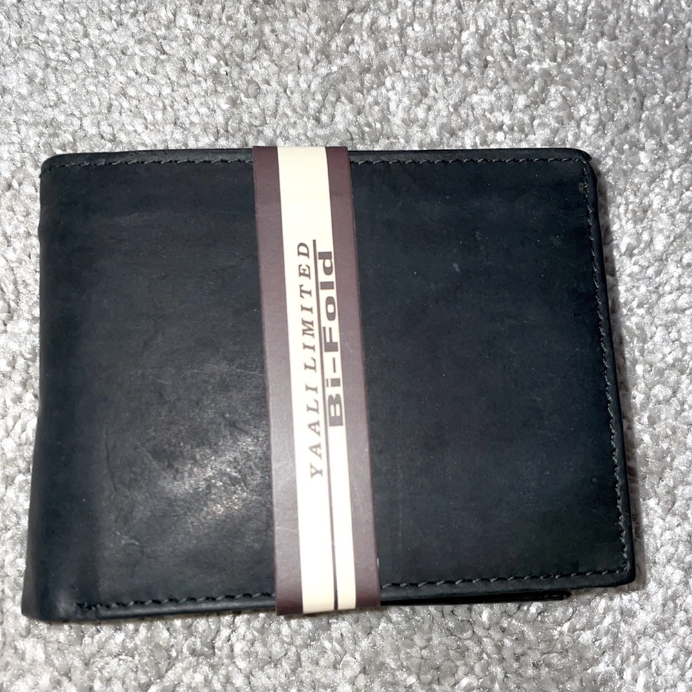 New black genuine leather wallet
